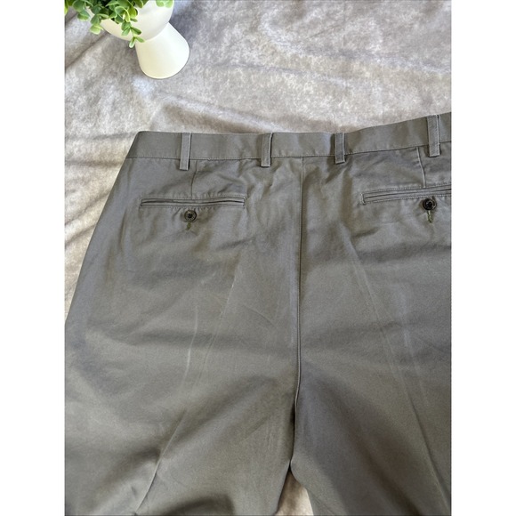 Mens Twill Gray ORVIS Dress Slacks Size 40 -28"inseam Cuffed Hem - Picture 7 of 7
